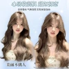 【 Cold Heart 】 Wig with feminine charm, milk tea gray-brown big waves, daily atmosphere, long curly hair full headwear details Picture